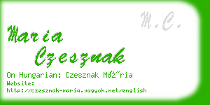 maria czesznak business card